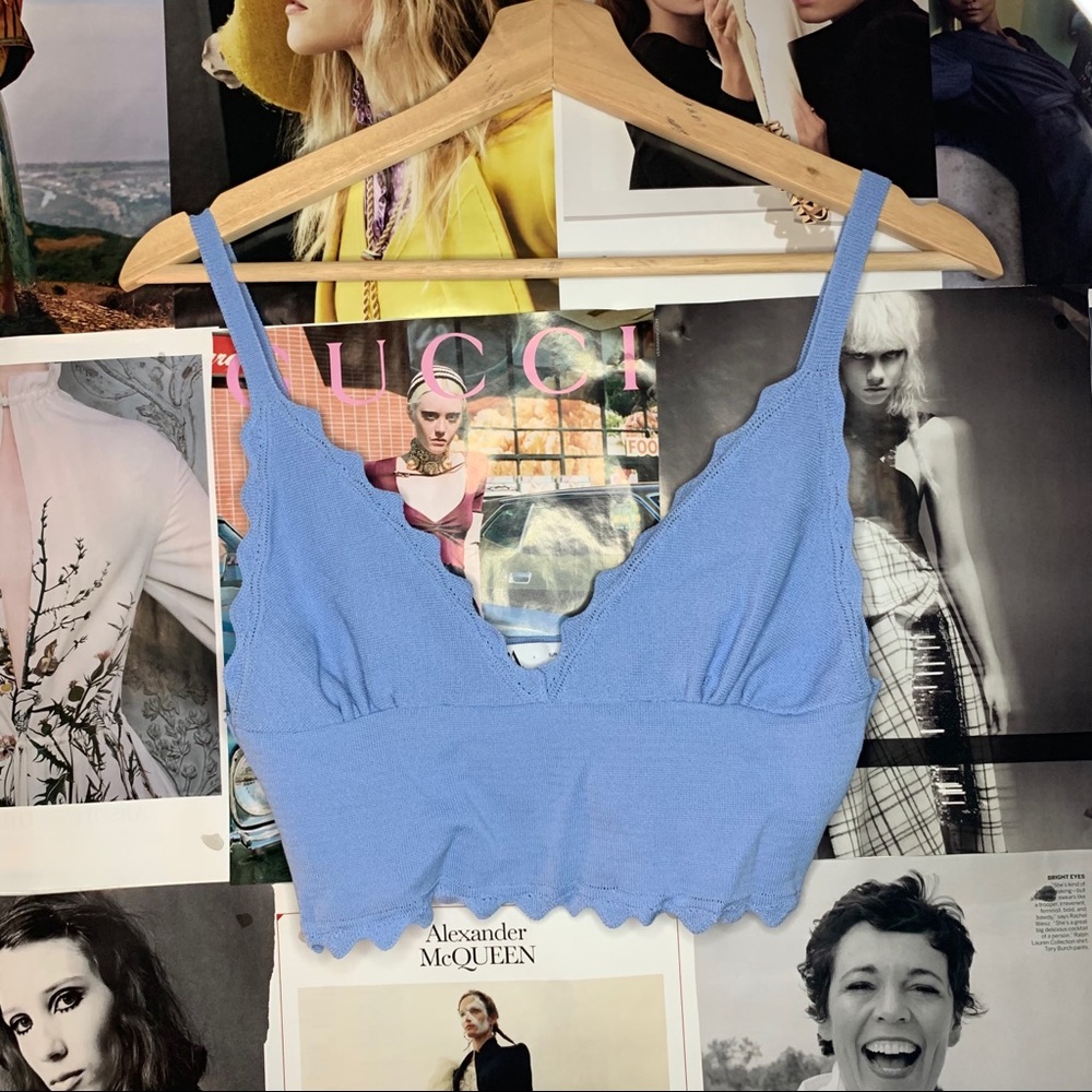 ZARA Blue Crop Top